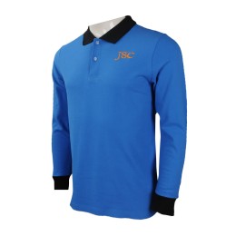 P907 大量訂做男裝長袖Polo恤 自製繡花logo款長袖Polo恤 香港 設計Polo恤專營店     藍色撞色領黑色 P907 大量訂做男裝長袖Polo恤 自製繡花logo款長袖Polo恤 香港 設計Polo恤專營店     藍色撞色領黑色